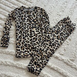 Posh Peanut Leopard Print Kids Pajamas